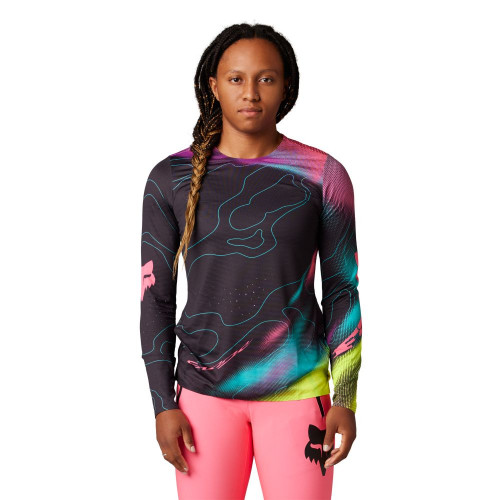 Fox Womens Flexair Ls Jersey Lunar